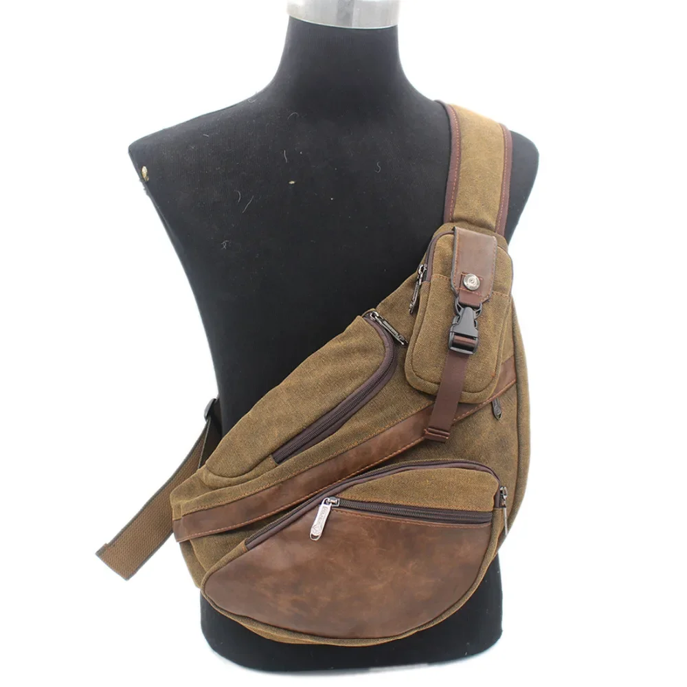 Streetwear Brand Backpack - Alta qualidade dos homens lona estilingue