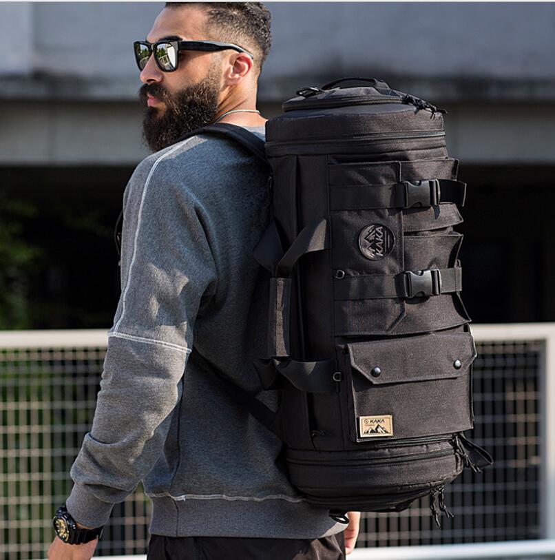 Streetwear Brand Backpack - KAKA-Mochila de Viagem Multifunções Masculina Oxford