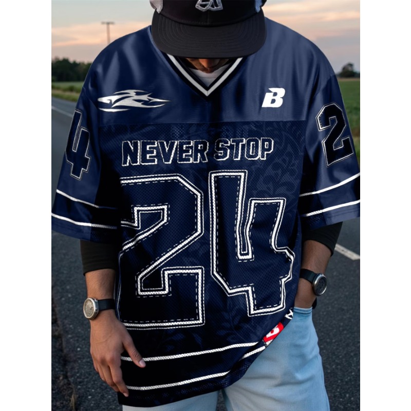 Streetwear Brand Football Jersey - Camisa de Futebol Masculina Oversized Vintage