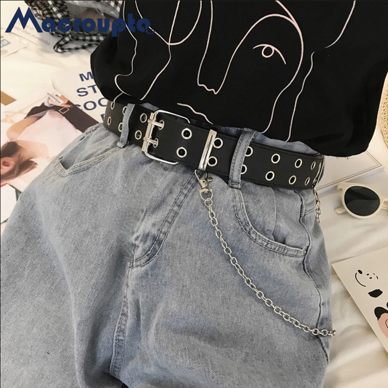 Streetwear Brand Belts - Mulheres punk goth cintos marca de