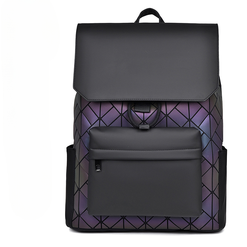 Streetwear Brand Backpack - Mochila Losango Laser Refletiva Masculina, Bolsa