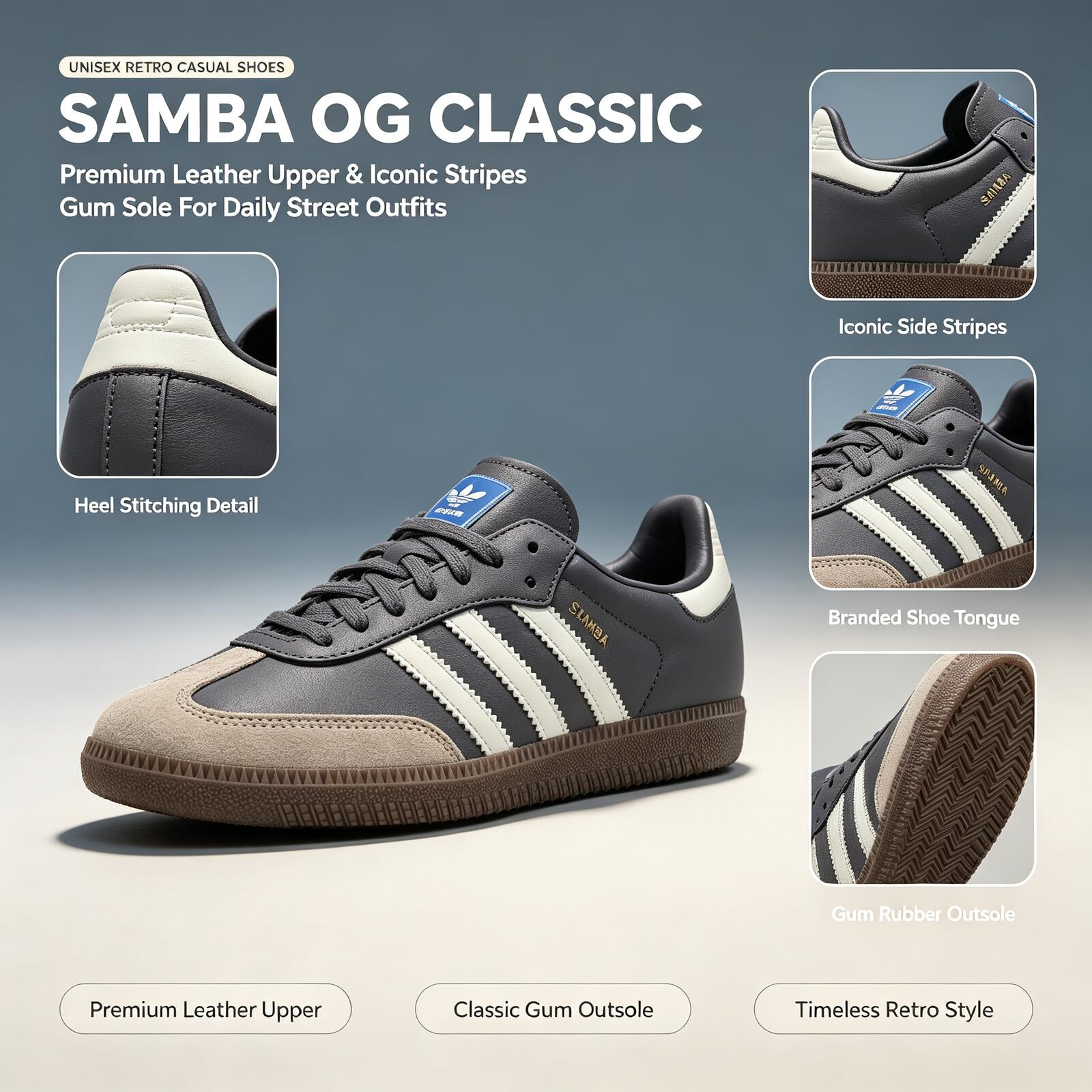 Tênis de Skate Adidas SAMBA OG - Adidas Shoes Samba avaliação e preço