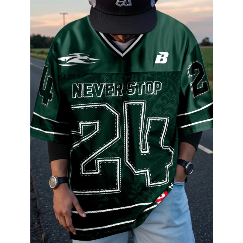 Camisa de Futebol Masculina Ov - Streetwear Brand Football Jersey avaliação e preço