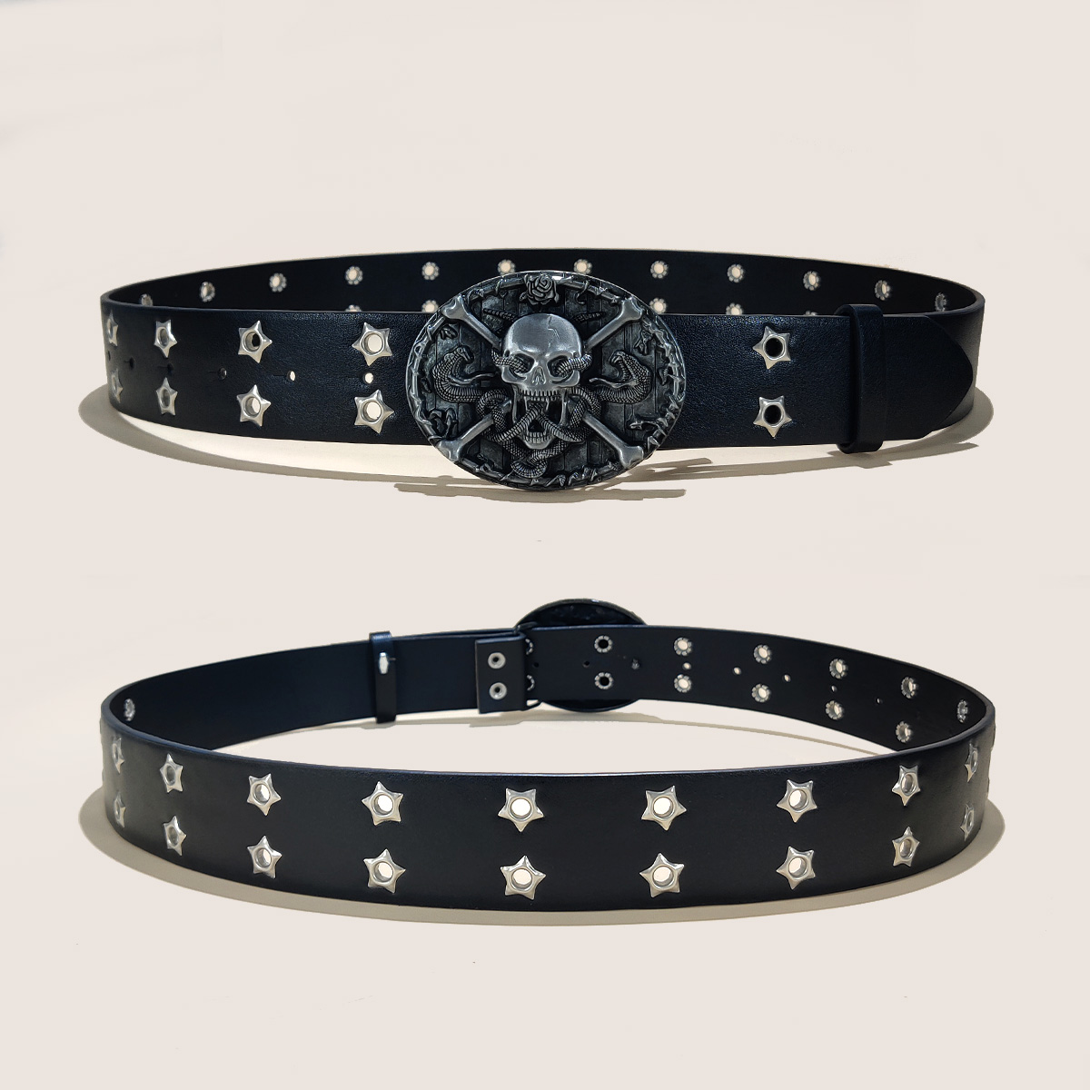 Cintos góticos masculinos de a - Streetwear Brand Belts avaliação e preço
