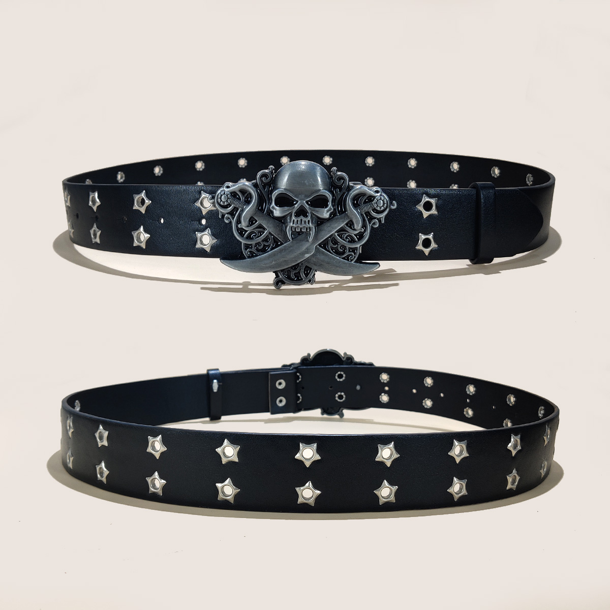 Cintos góticos masculinos de a - Streetwear Brand Belts avaliação e preço